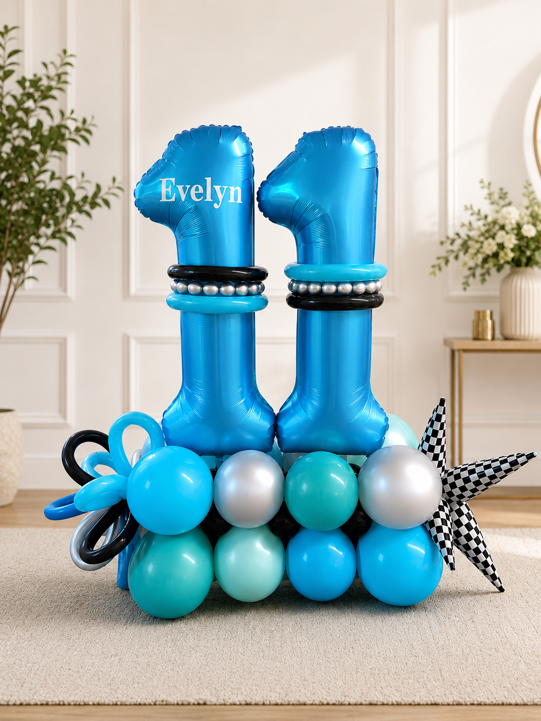 Custom Number Balloon Stack