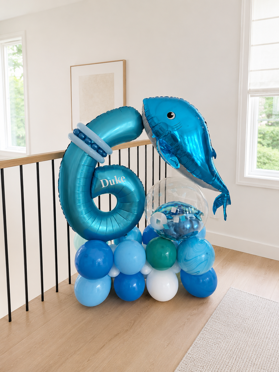 Ocean Theme Number Balloon Stack