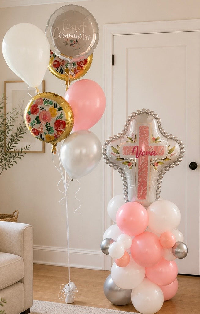First Communion or  Baptism Balloon Package