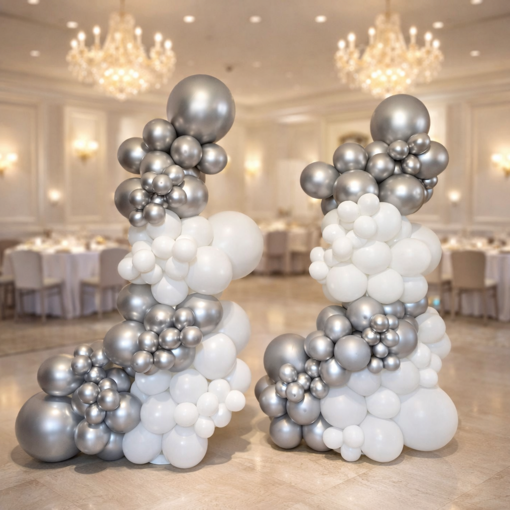 Modern Metallic Statement Columns