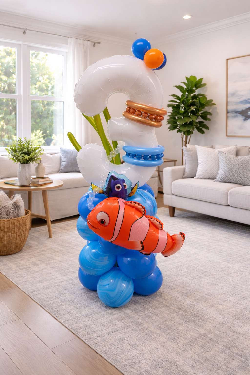 Nemo and Dory under the sea