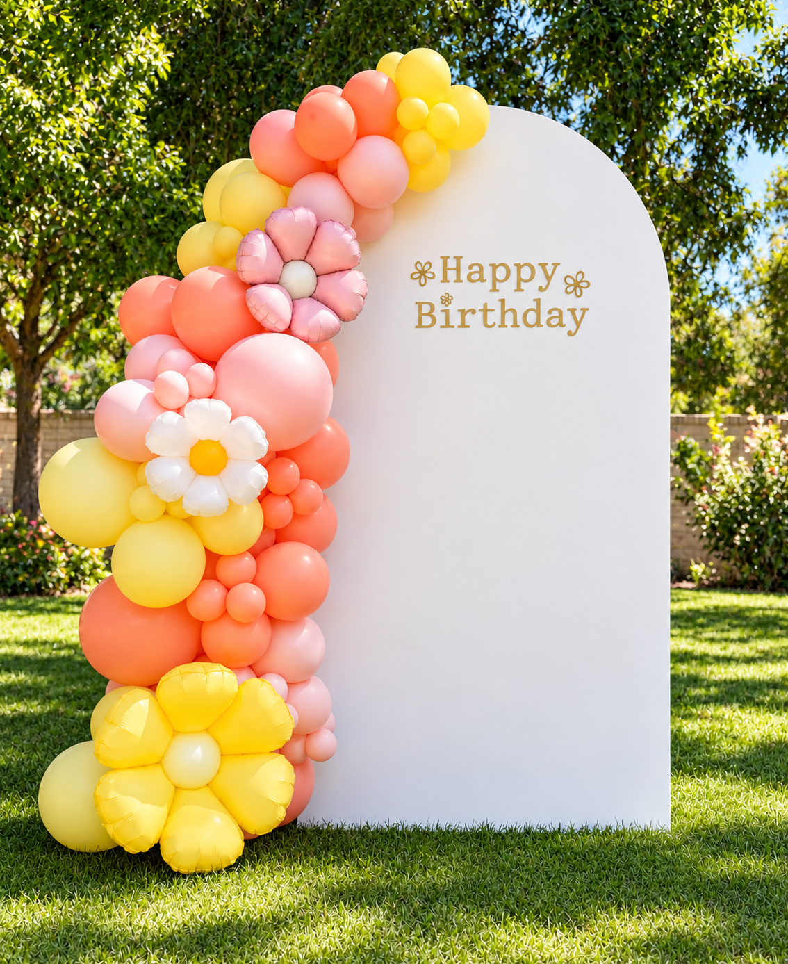 Groovy Daisy Birthday Balloon Backdrop