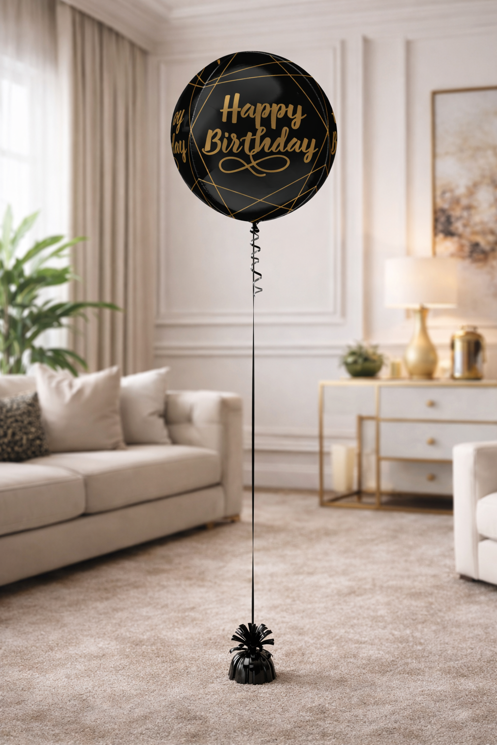 Happy Birthday Balloon Orbz Elegant