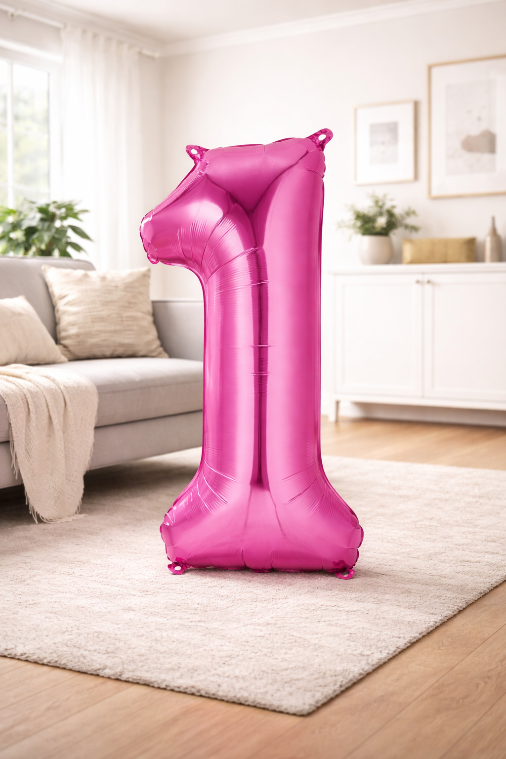 34" Magenta Number 1 Balloon