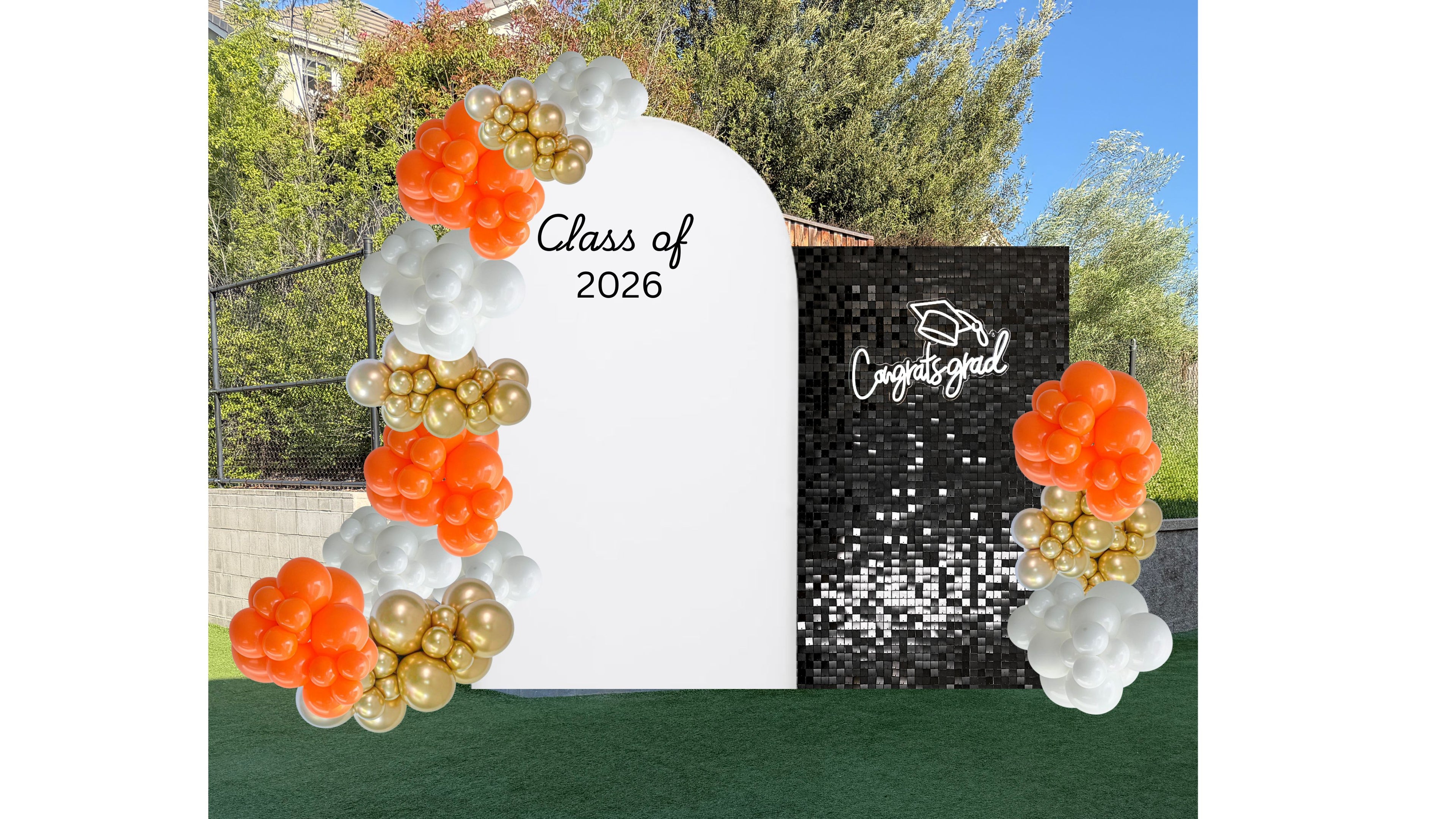 Deluxe Graduation Display with Shimmer Wall