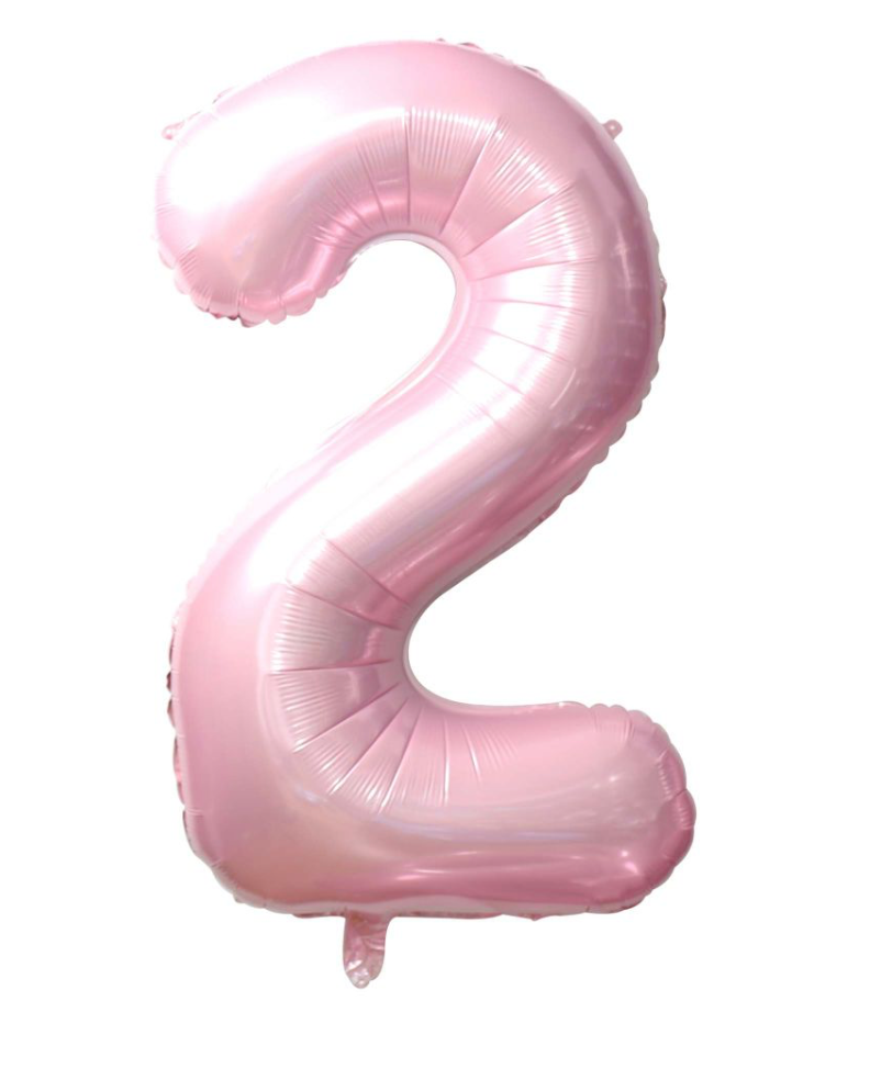 34" Baby Pink Number 2 Balloon
