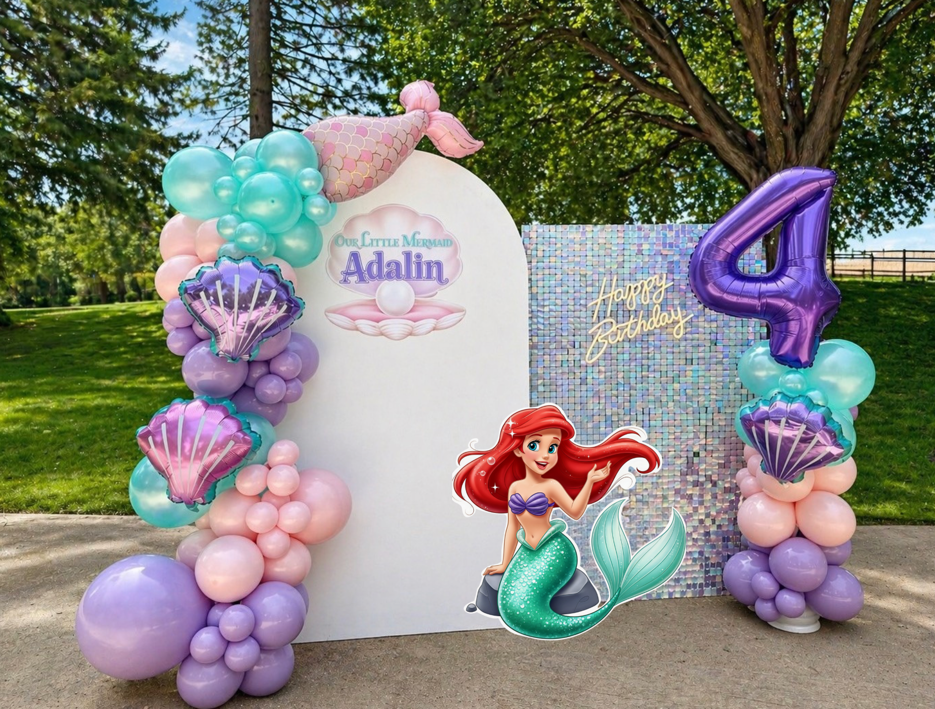 Our Little Mermaid Deluxe Backdrop Package