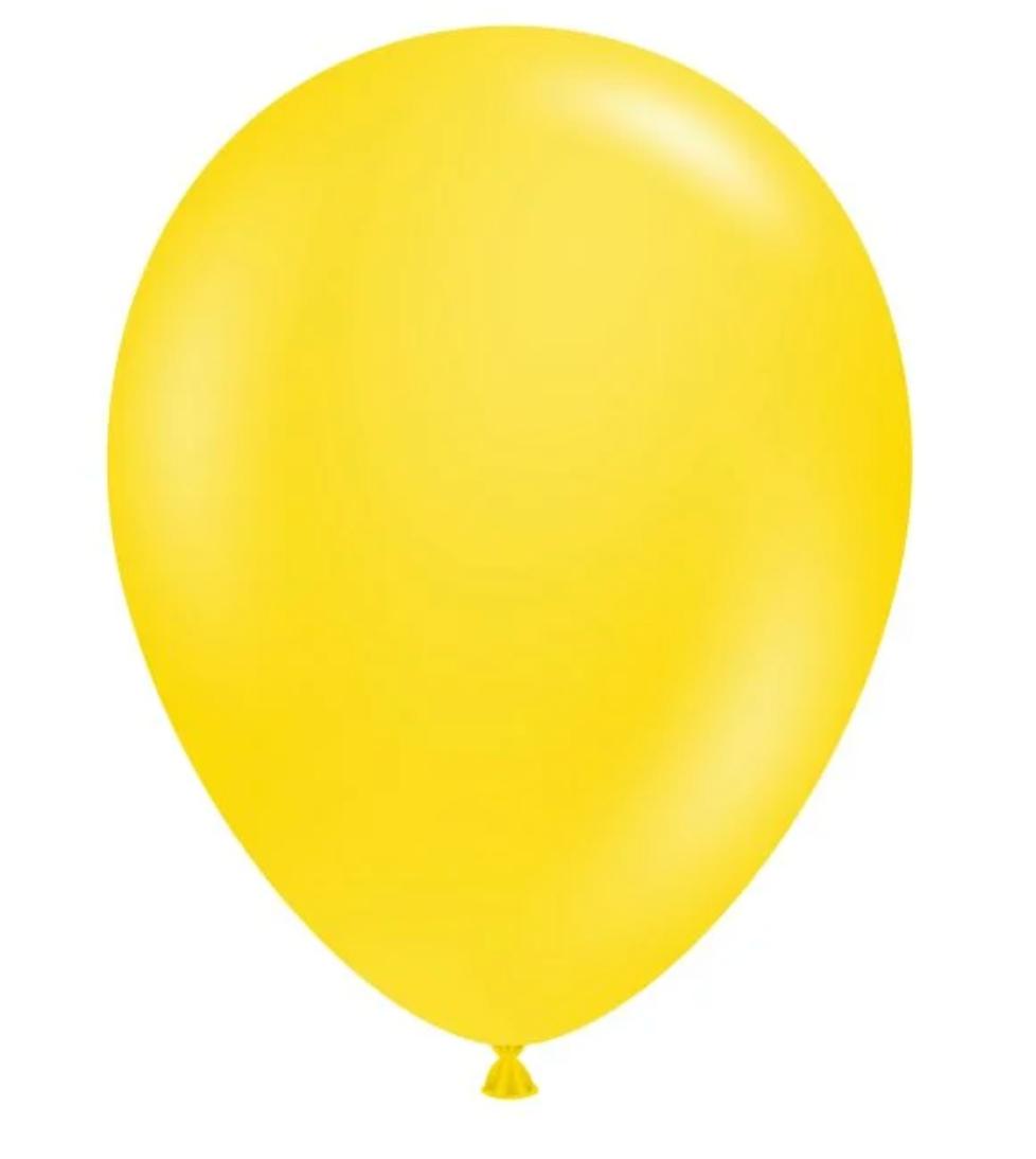36" Yellow Helium Balloon