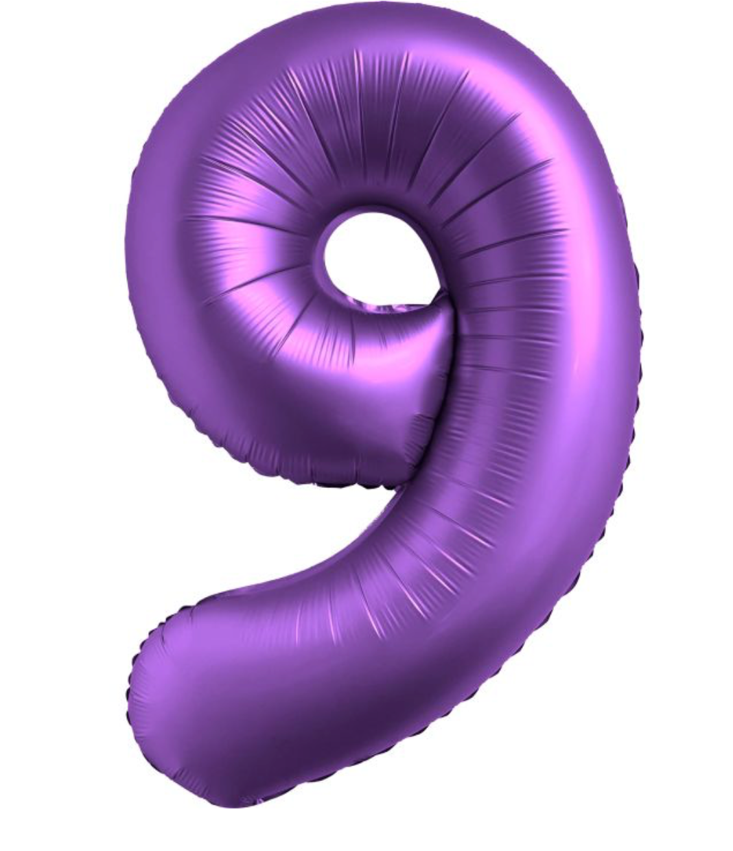 34" Purple Chrome  Number 9 Foil Balloon