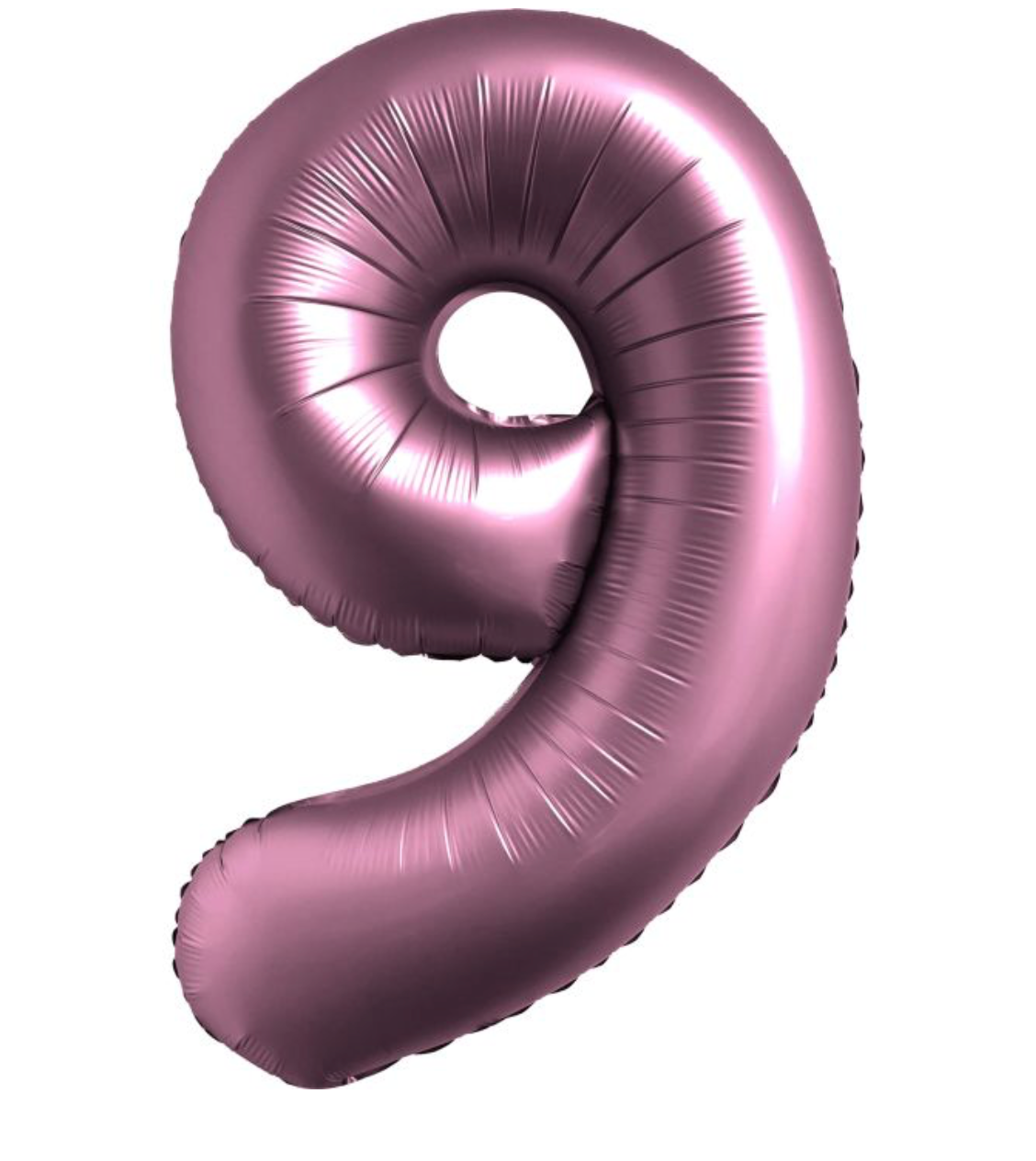 34" Chrome Pink Number 9 Balloon