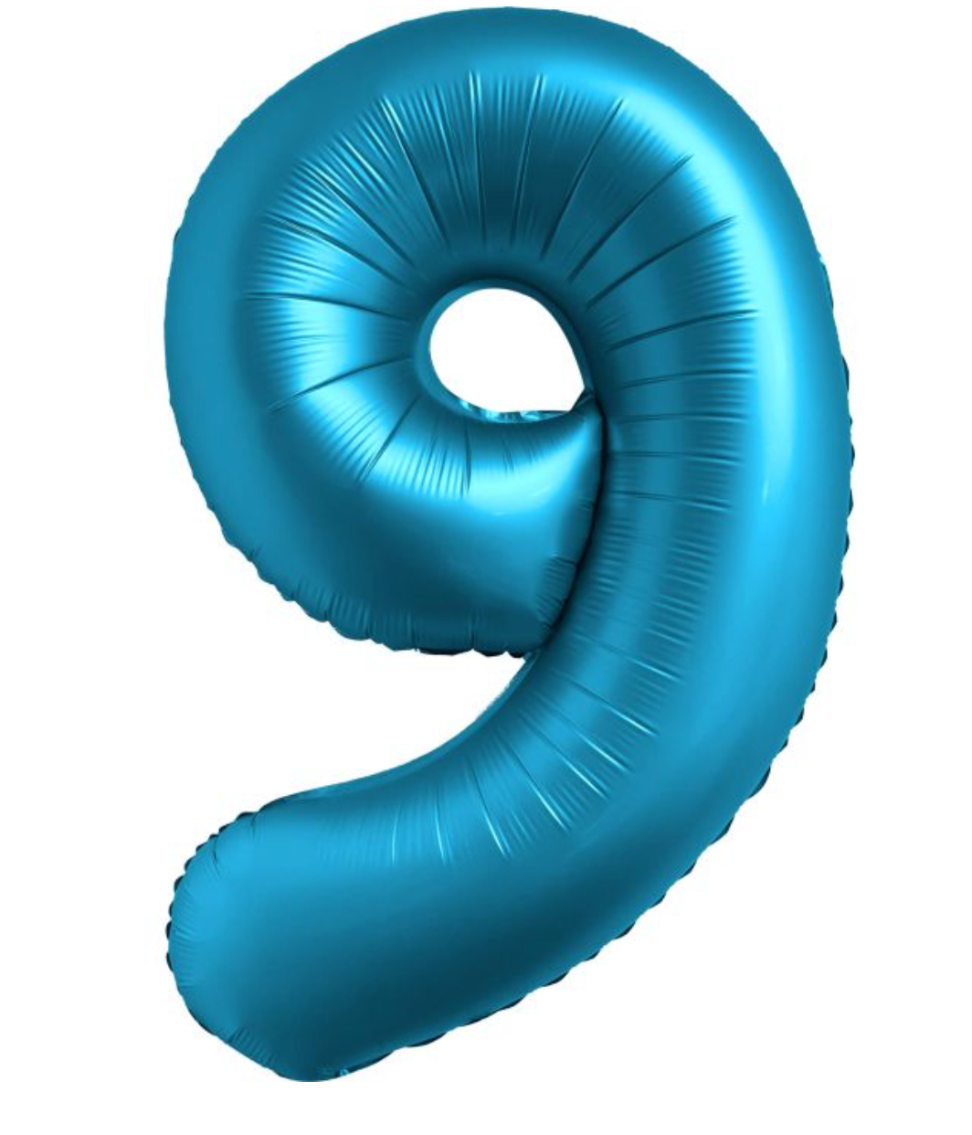 34" Chrome Blue Number 9 Balloon