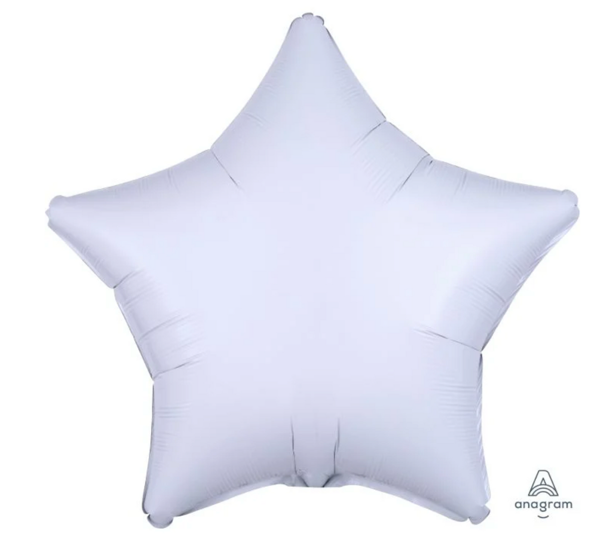 18" Metallic White Star Balloon