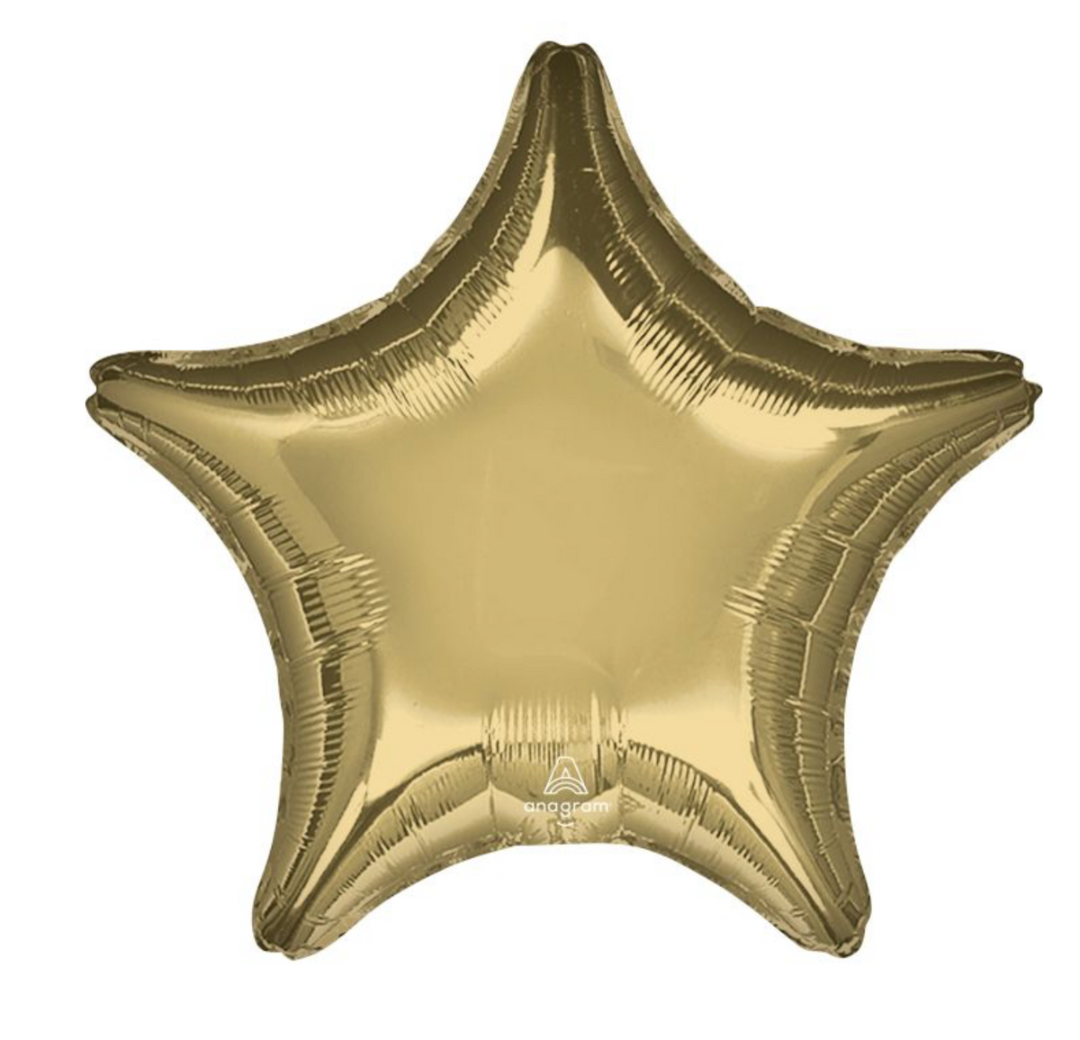 18" White Gold Star Balloon