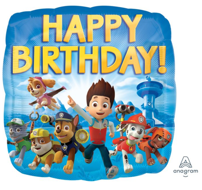 18" Paw Patrol Happy Birthday Balloon