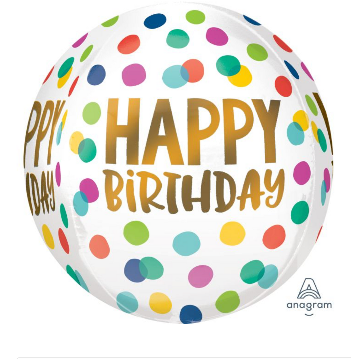 16" Orbz Happy Dots Balloon