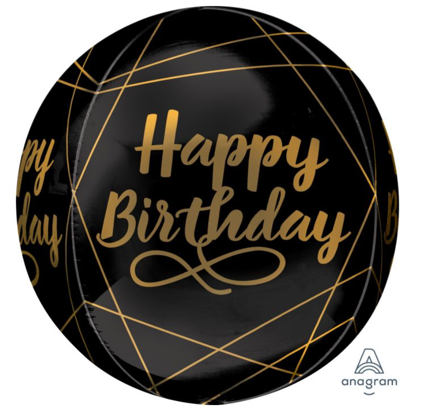 16" Orbz Elegant Birthday Balloon