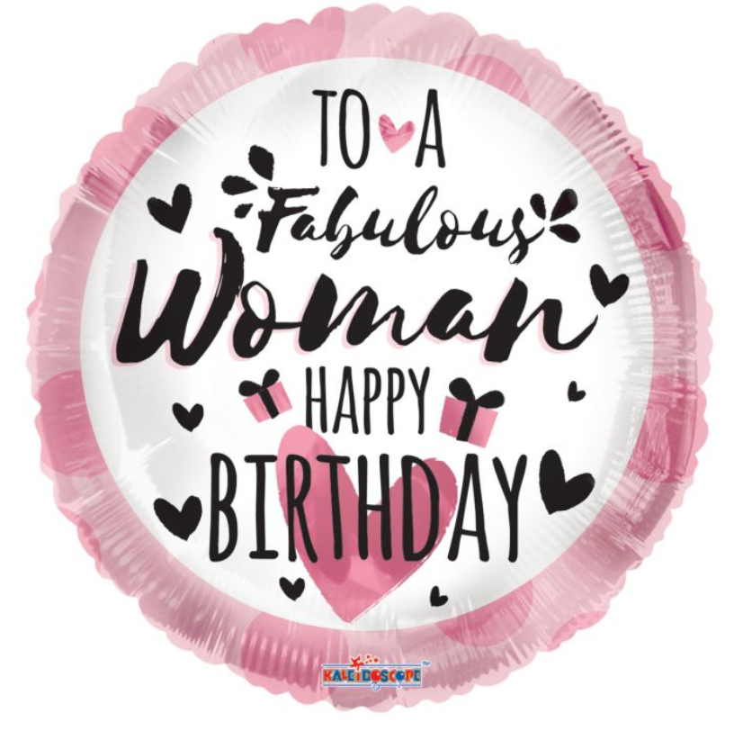 18" Birthday Woman Balloon