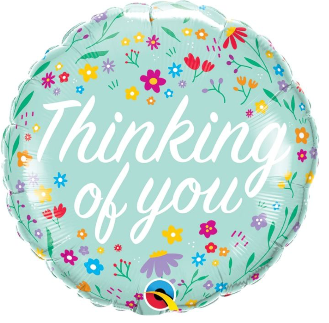 18" Thinking Of You Petite Floral Balloon