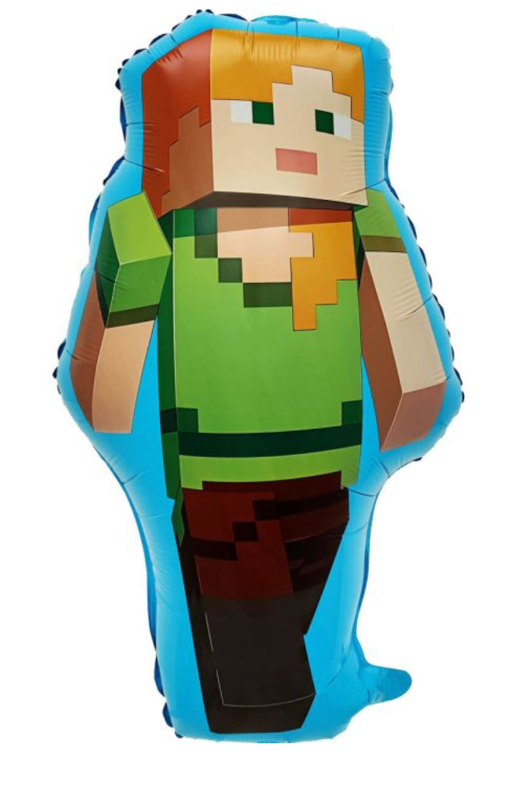 28" Minecraft Miner Alex Balloon
