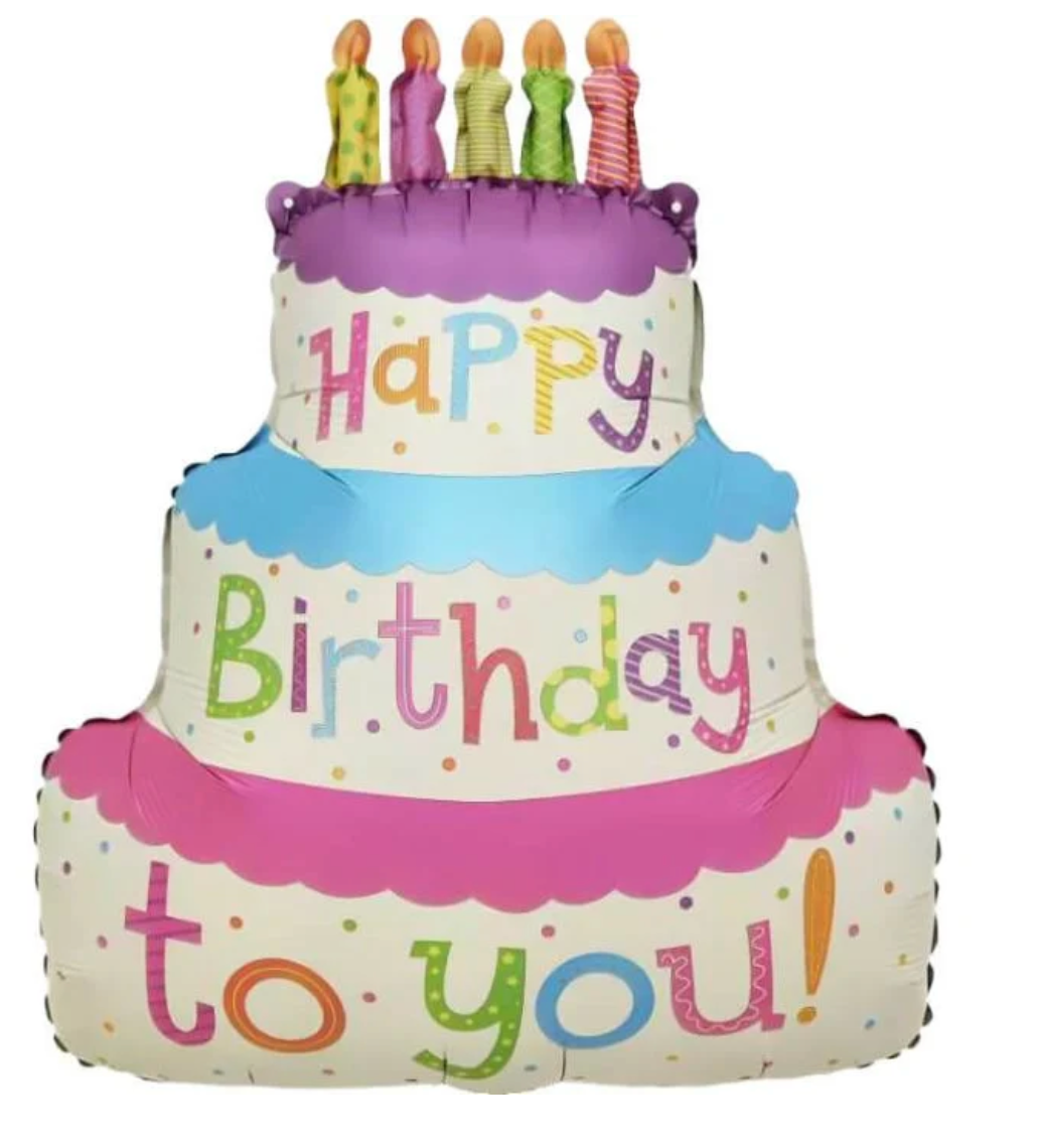 23" Happy Birthday to You Cake Balloon