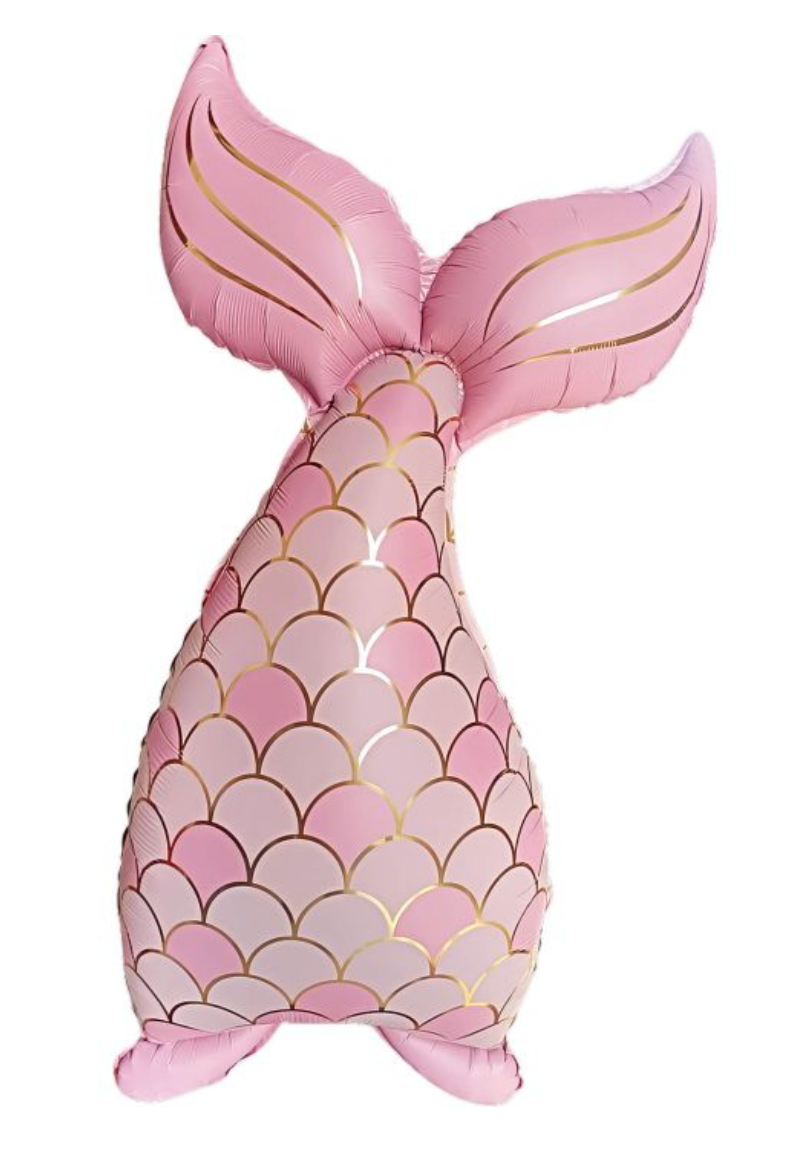 39" Pink Mermaid Tail Balloon