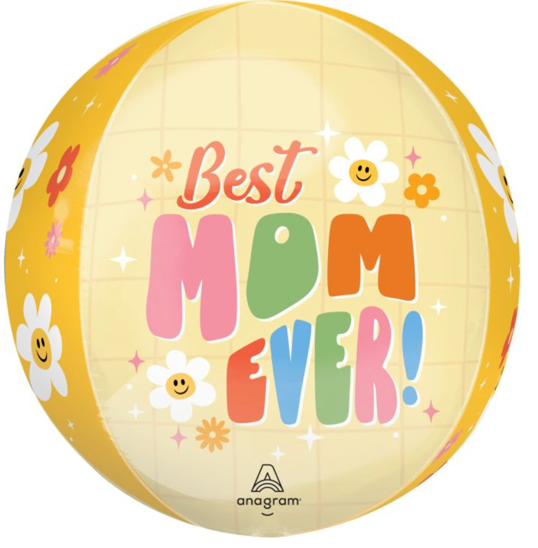 Orbz Retro Charm Best Mom Ever! Balloon