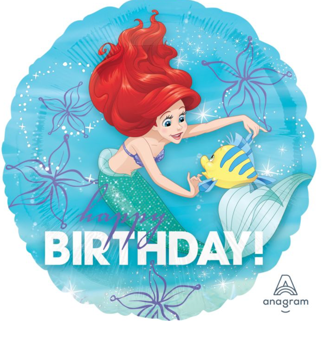 18" Ariel Dream Big Happy Birthday Balloon