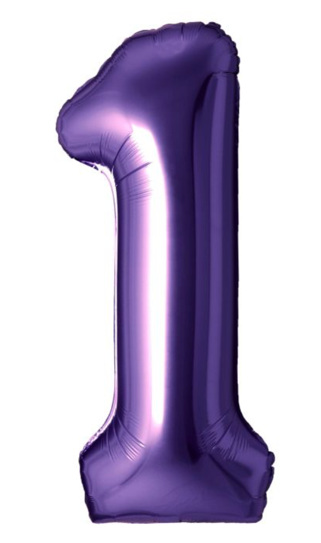 34" Purple Number 1 Balloon