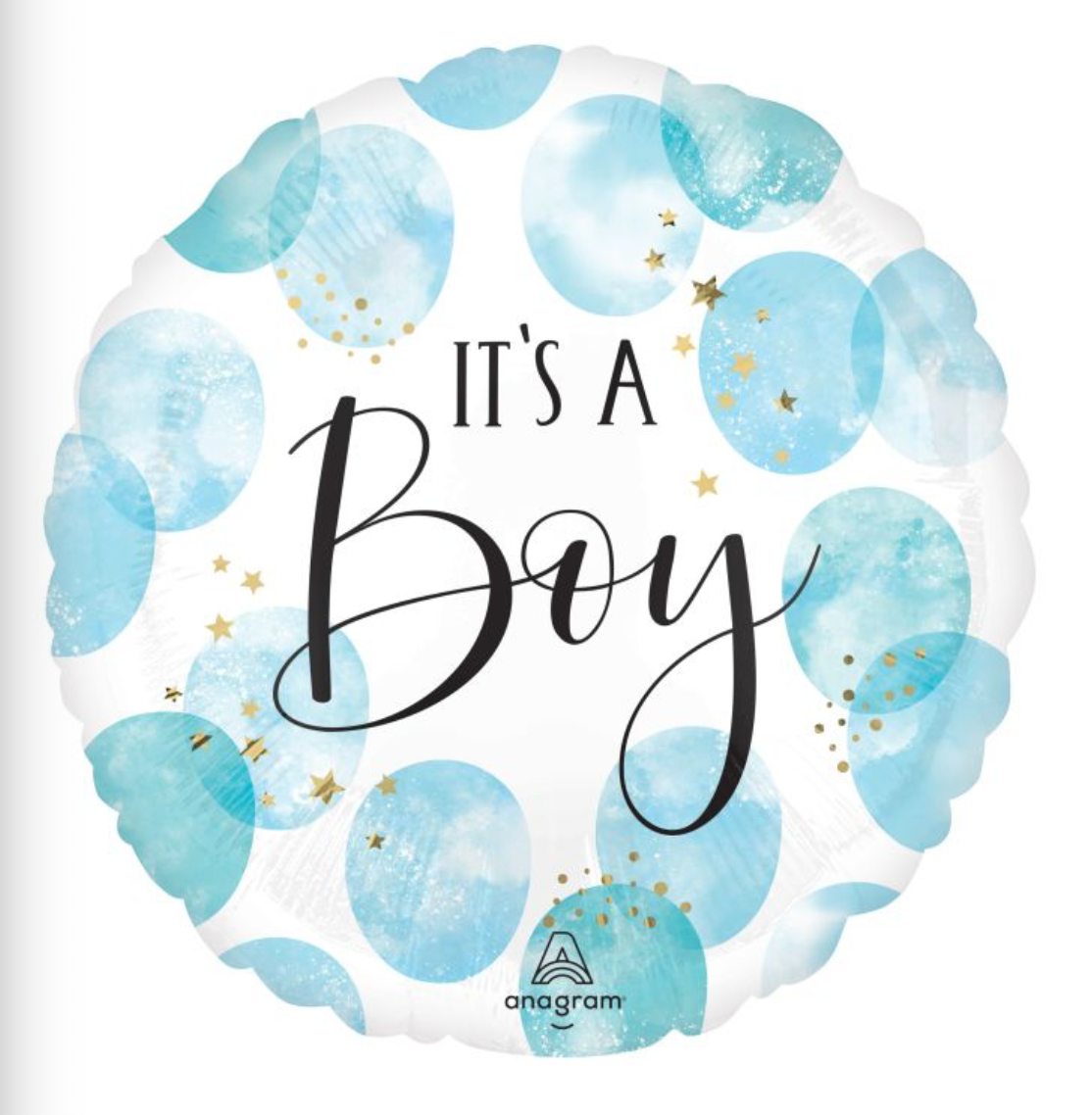Jumbo Baby Boy Blue Watercolor Balloon