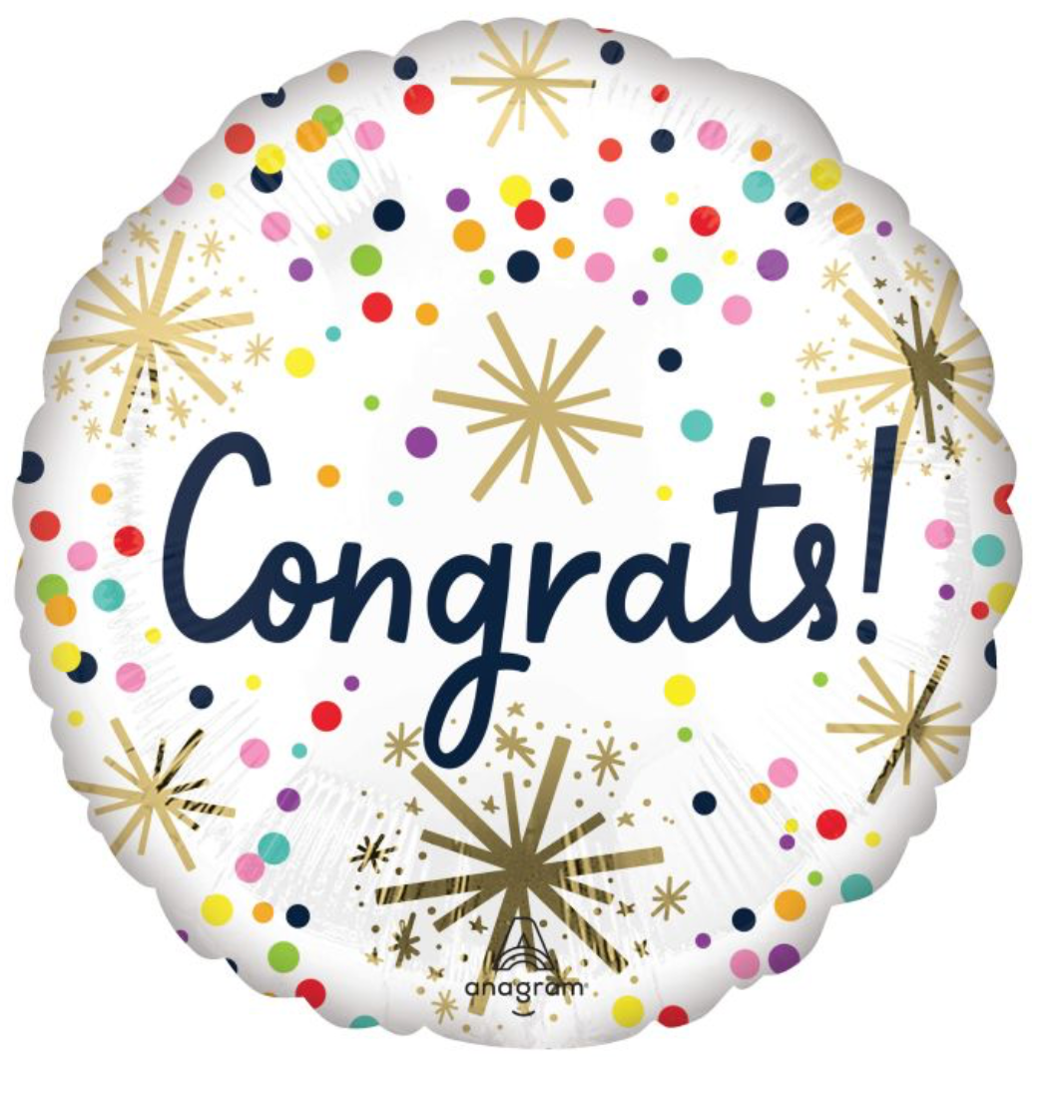 Standard Confetti Sprinkle Congrats Balloon