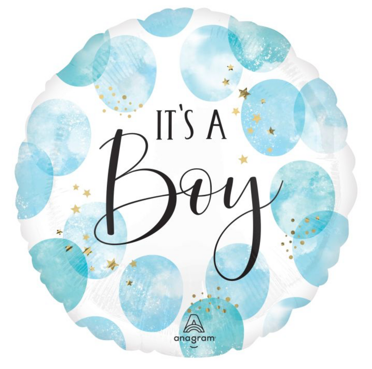 Jumbo Baby Boy Blue Watercolor Balloon